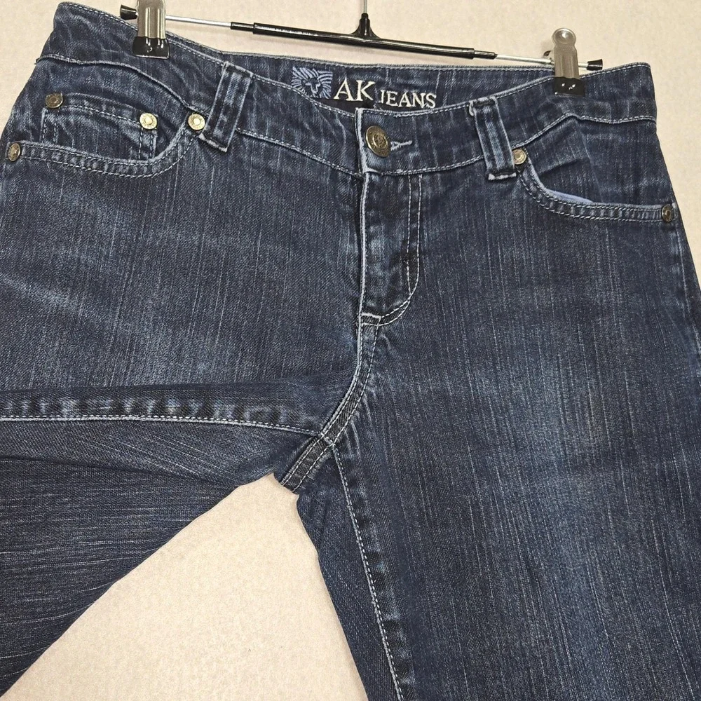Anne Klein AK Jeans Straight Leg Women 4 Dark Wash Denim Pants